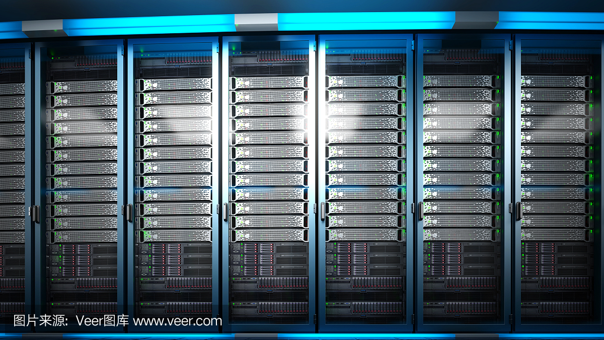 現(xiàn)代數(shù)據(jù)中心。云計算。三維渲染